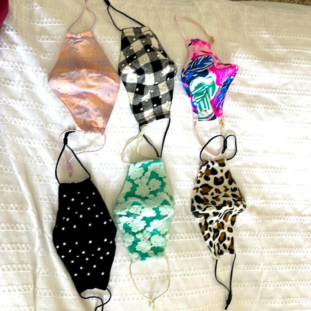 Lele Sadoughi masks and one Lilly Pulitzer one too.